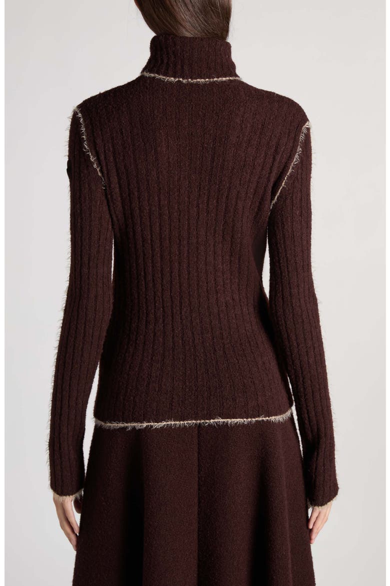 Virgin Wool Turtleneck Sweater, Alternate, color, BROWN