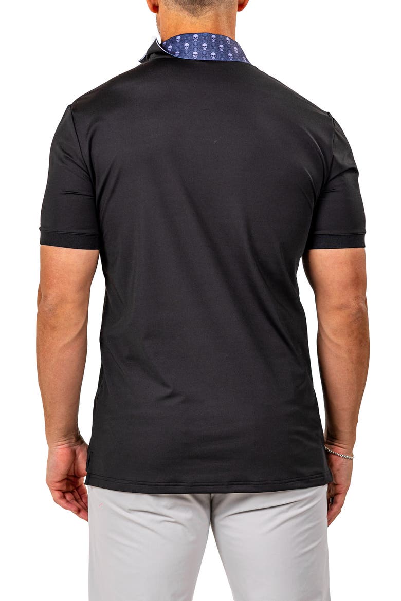 Marthyr0021 Black Contrast Collar Golf Polo, Alternate, color, BLACK