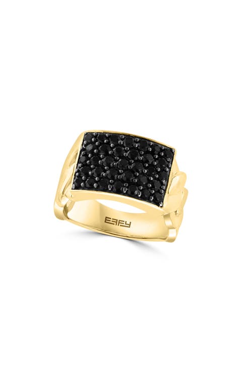 Men's Black Spinel Ring