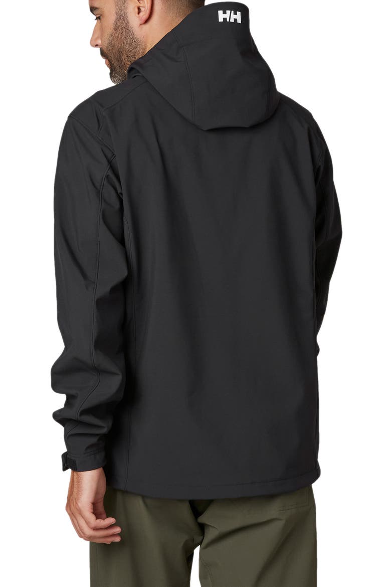 Paramount Water Resistant Hooded Softshell Jacket, Alternate, color, BLACK