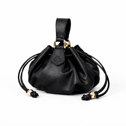 Lunaire Pleated Leather Handbag