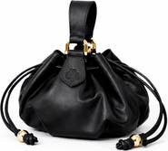 ROSZUAR Lunaire Pleated Leather Handbag