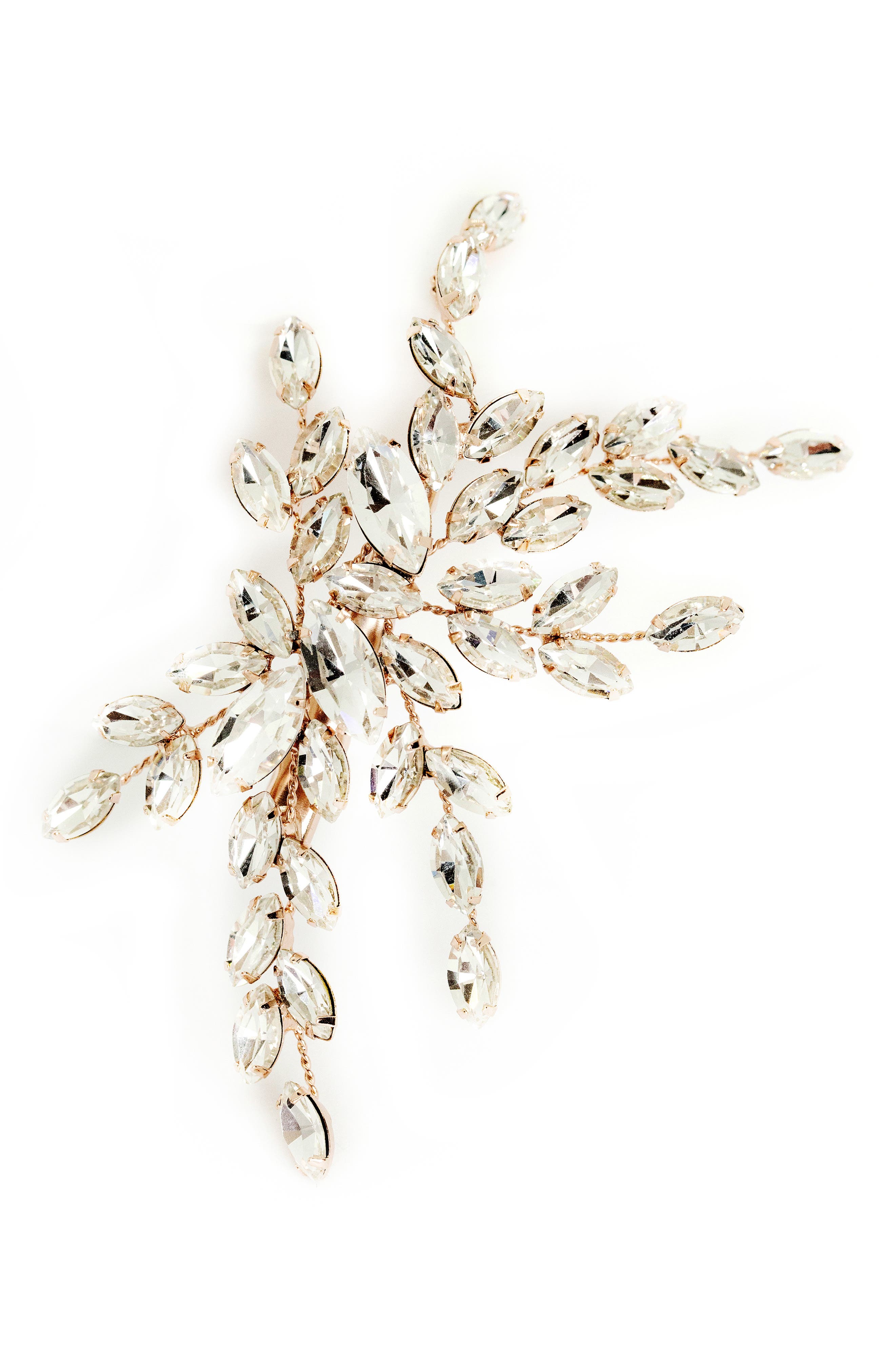 Brides & Hairpins Isadora Crystal Hair Clip in Rose Gold 