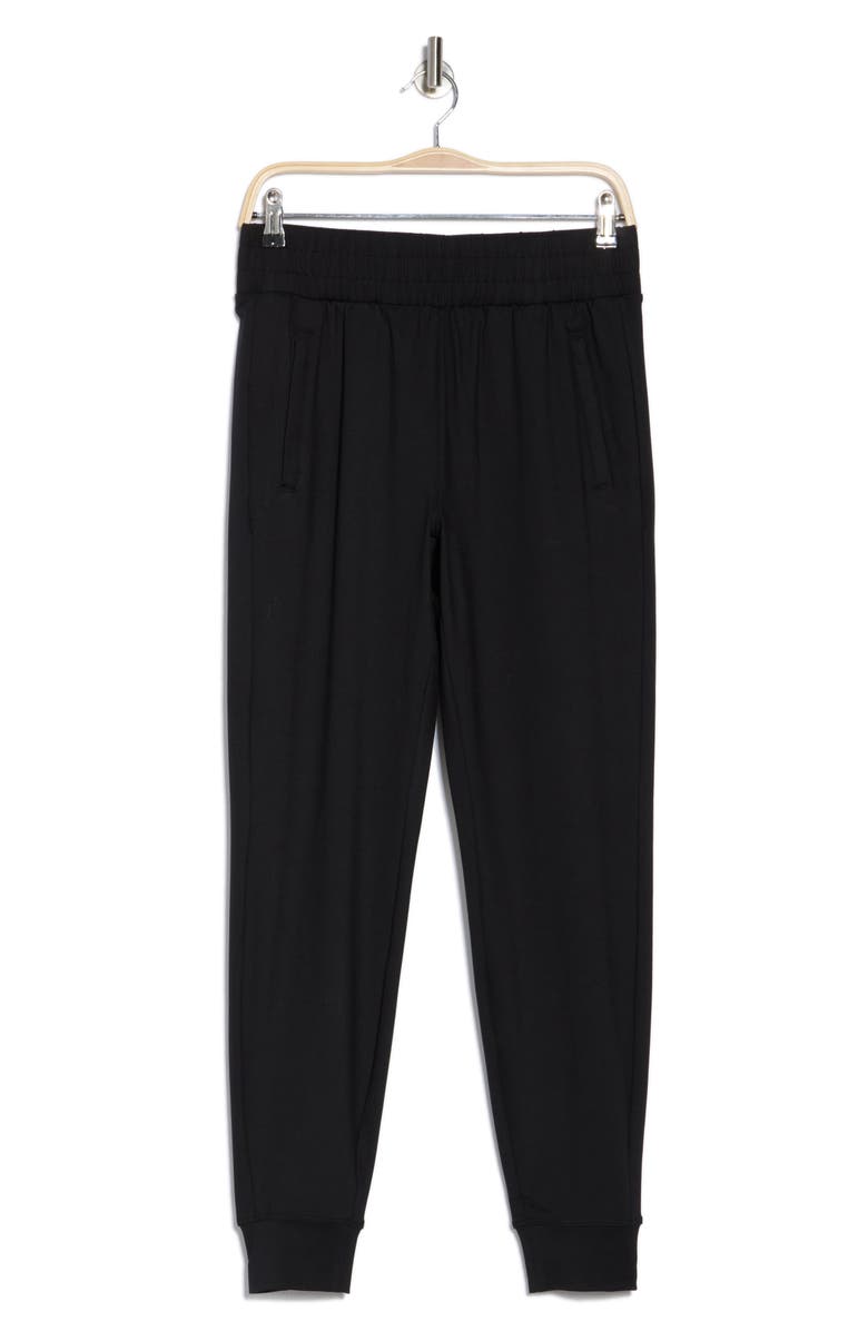 YOGALICIOUS Lux District Zip Pocket Joggers, Alternate, color, Black
