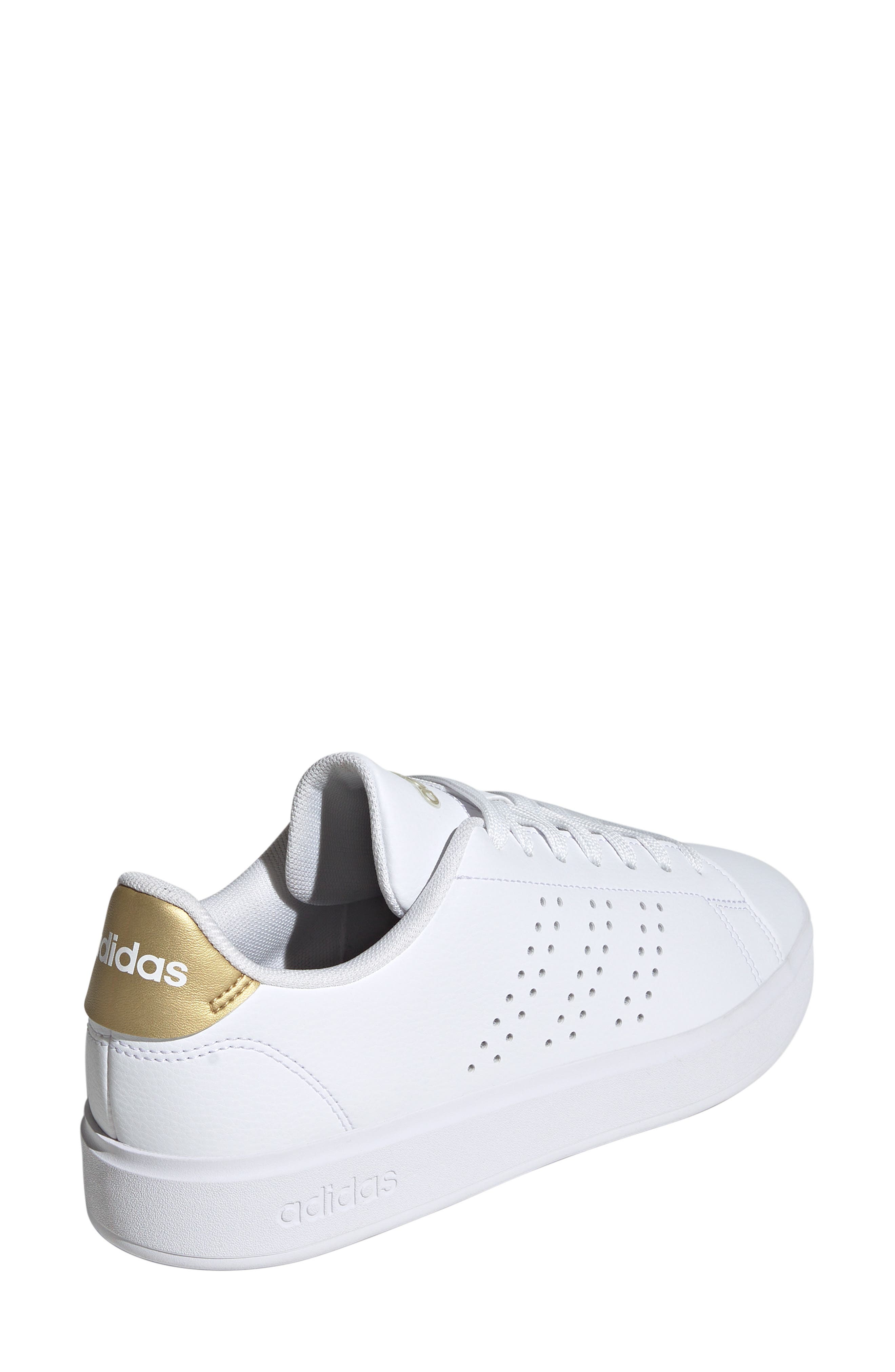 adidas Advantage 2.0 Sneaker, Alternate, color, White/ White/ Matte Gold
