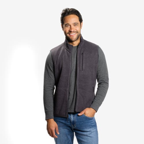 Peter Manning Polartec Fleece Vest In Gray