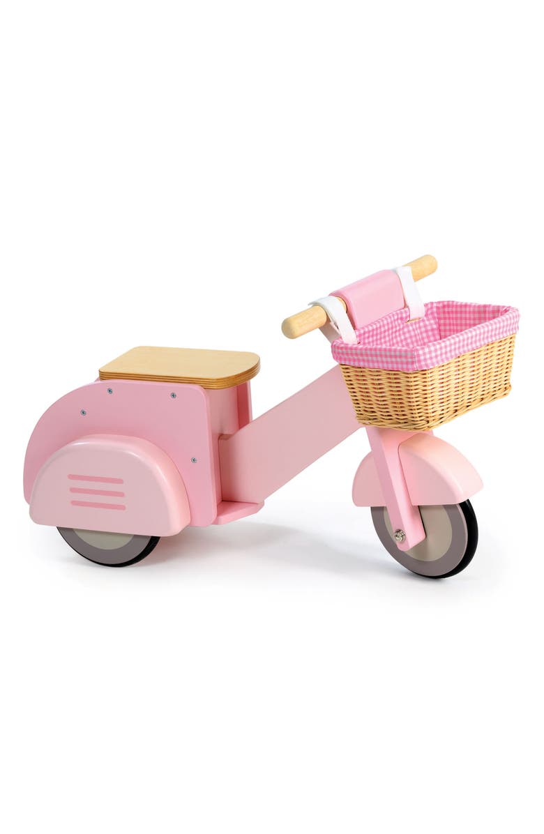 Tender Leaf Toys Scooter with Basket, Alternate, color, Pink Multi