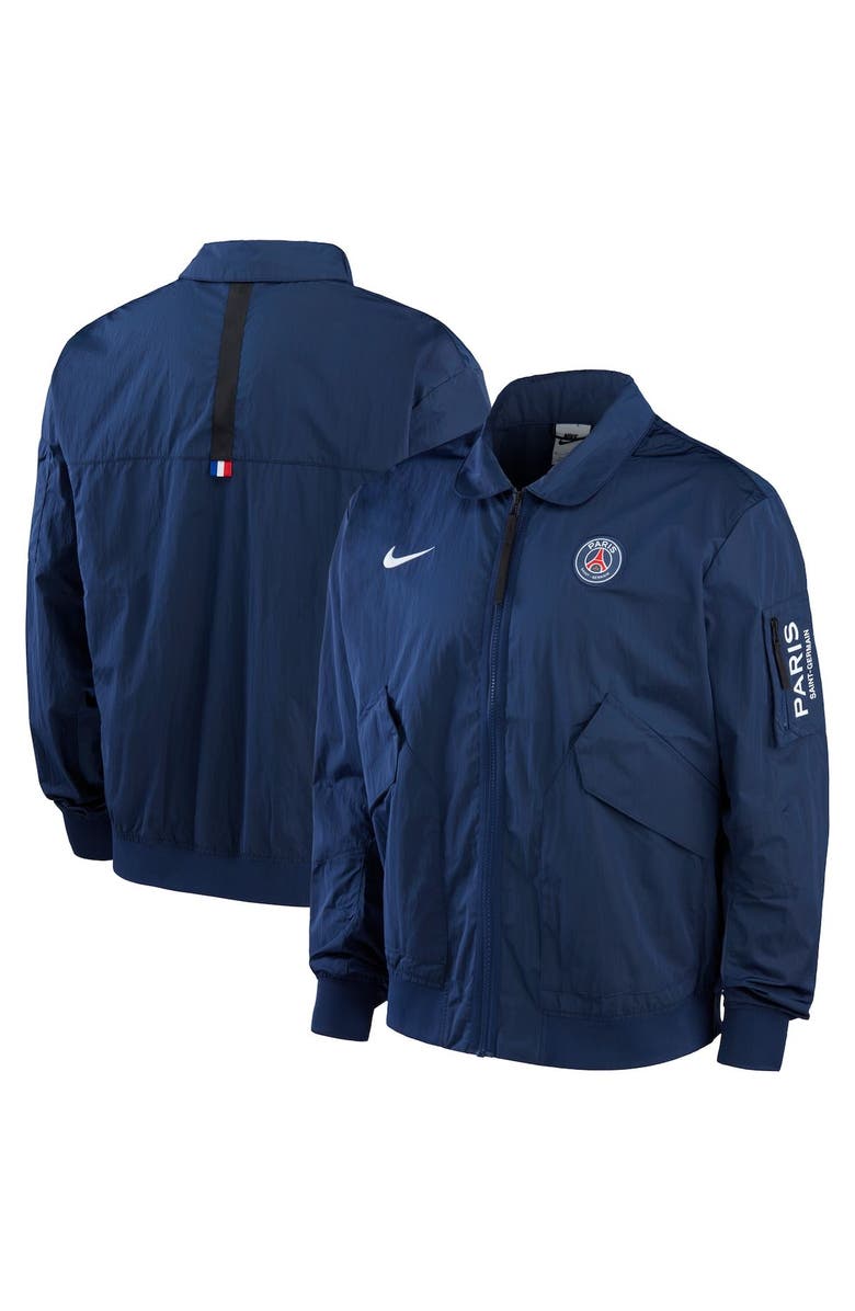 Nike Men's Nike Navy Paris Saint-Germain Full-Zip Bomber Jacket