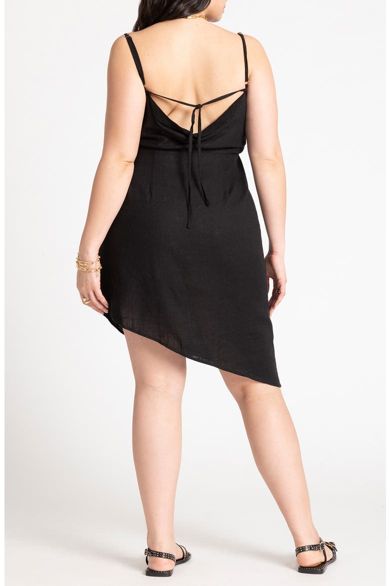 Cowl Back Minidress, Alternate, color, BLACK
