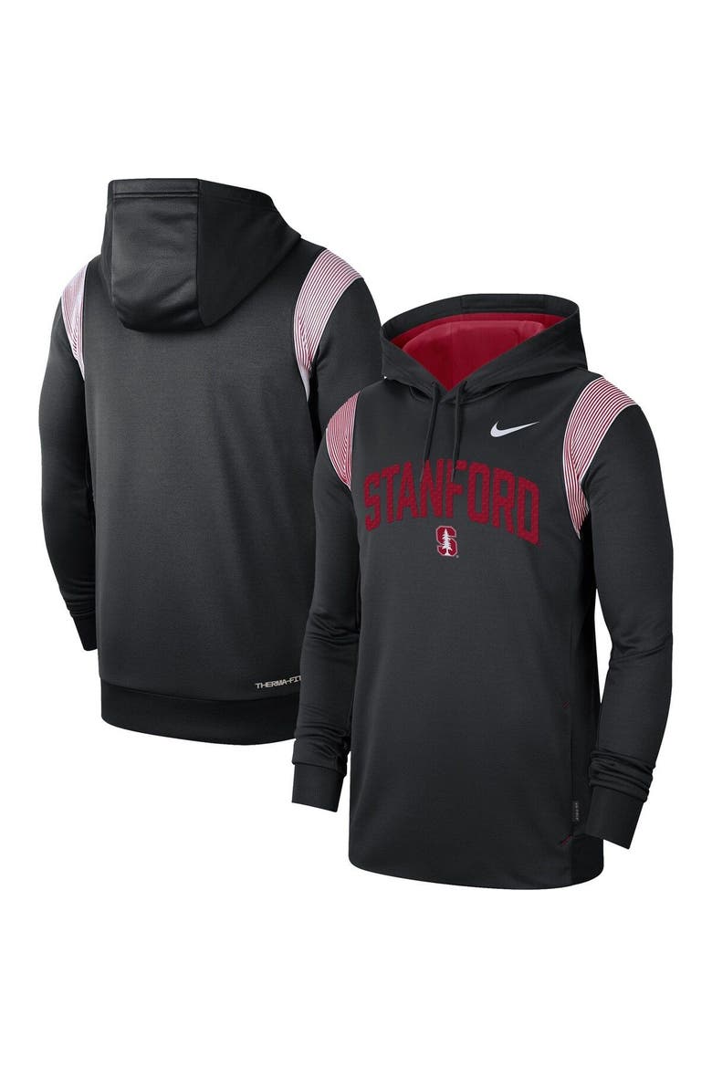Men's Nike Black Stanford Cardinal 2022 Game Day Sideline Performance Pullover Hoodie, Main, color, Black