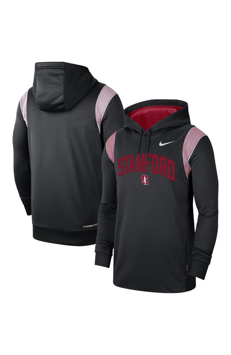 Nike Men's Nike Black Stanford Cardinal 2022 Game Day Sideline Performance Pullover Hoodie, Main, color,