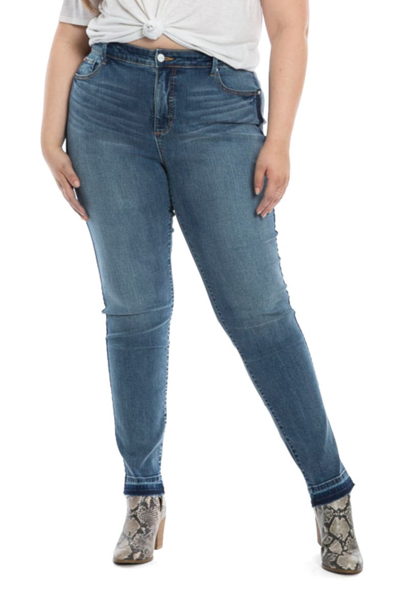 High Waist Release Hem Boyfriend Jeans, Main, color, KAMILA