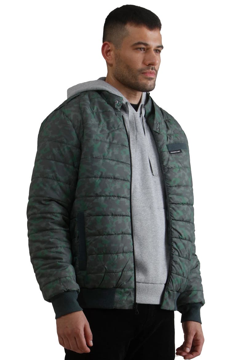 SoHo Quilted Jacket, Alternate, color, Olive camo