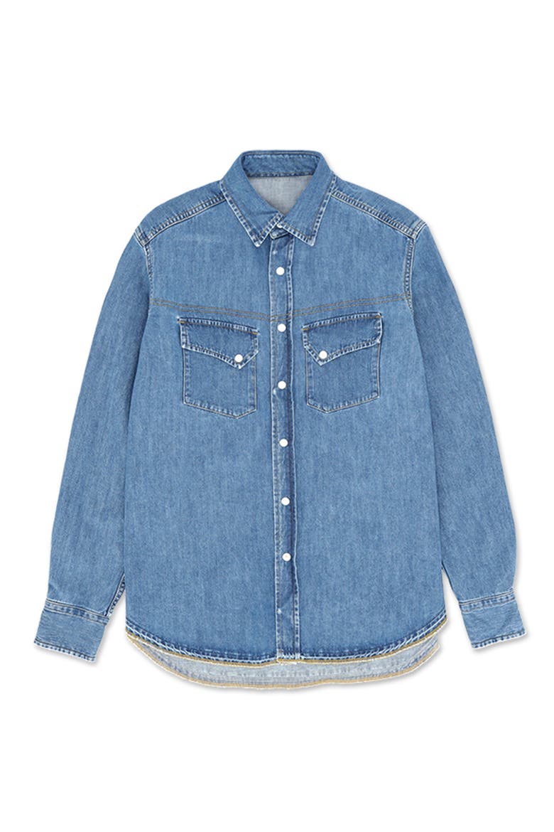 Pasadena Denim Shirt, Main, color, Bleach Wash