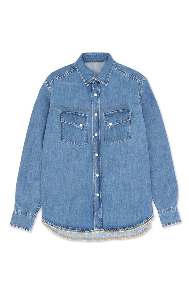 Fortela Pasadena Denim Shirt, Main, color, Bleach Wash