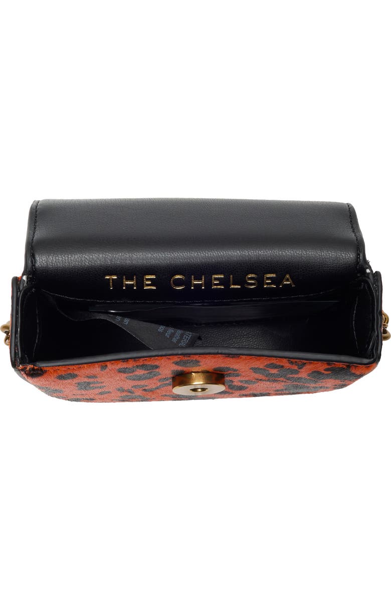 Kurt Geiger London Micro Chelsea Genuine Calf Hair Saddle Crossbody Bag, Alternate, color, Orange