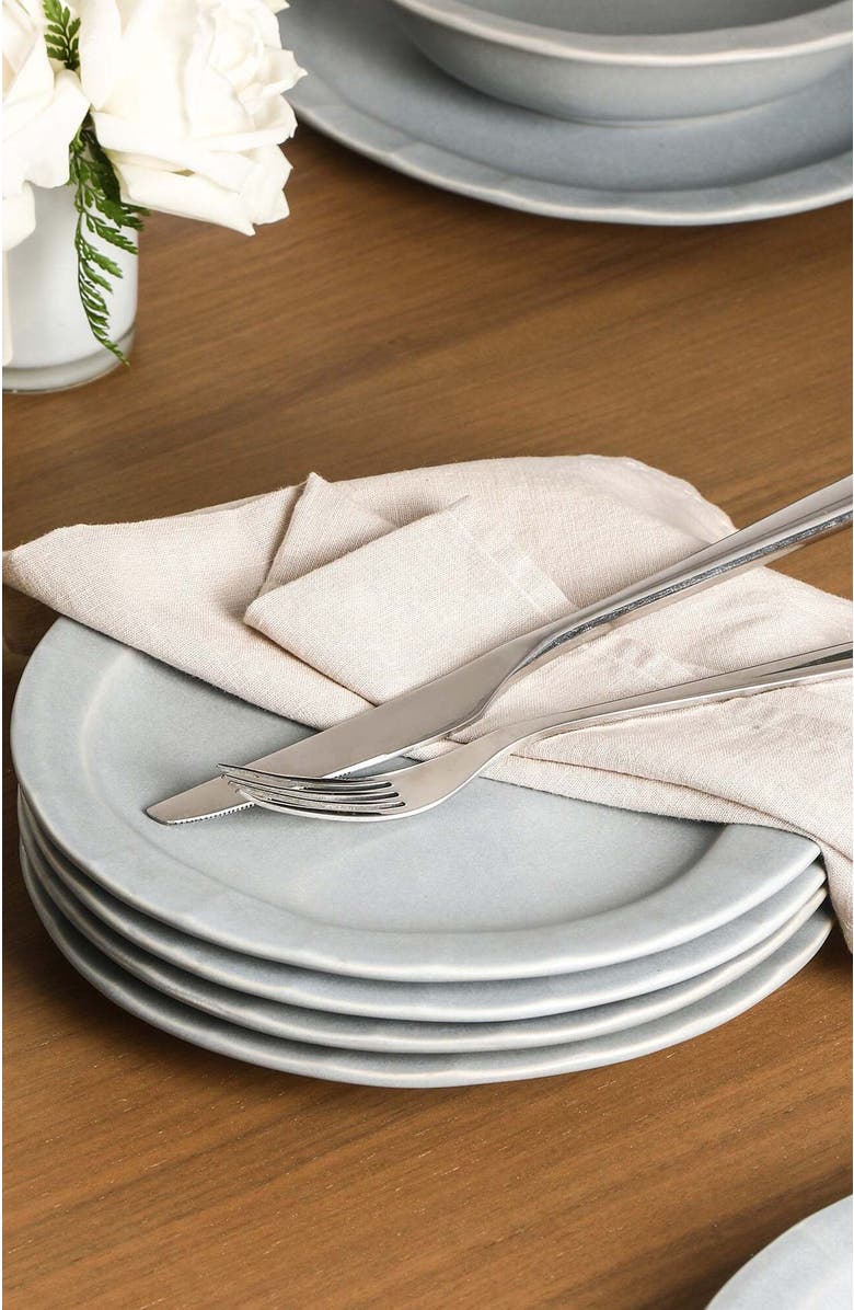 Stone Lain Oasis Stoneware 12-Piece Dinnerware Set, Alternate, color, Grey Blue