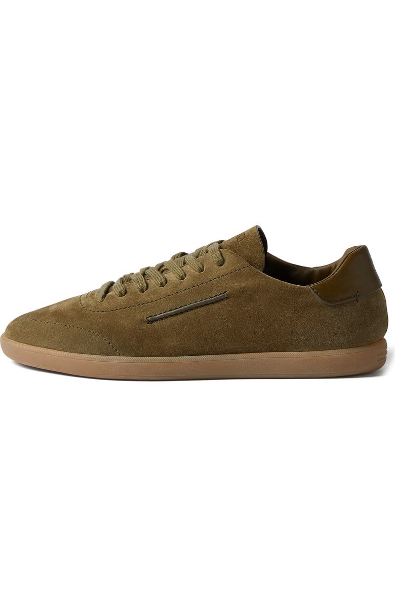 ZEGNA Olive Green 232 Suede Low Top Sneaker, Alternate, color, Felce