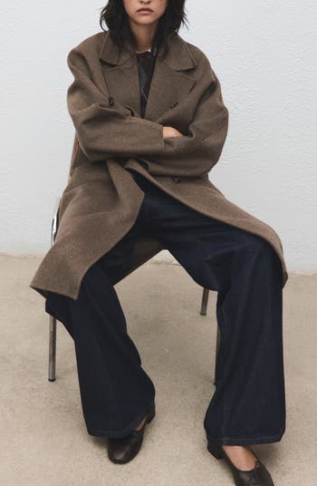 Picarol Double Breasted Wool Blend Coat