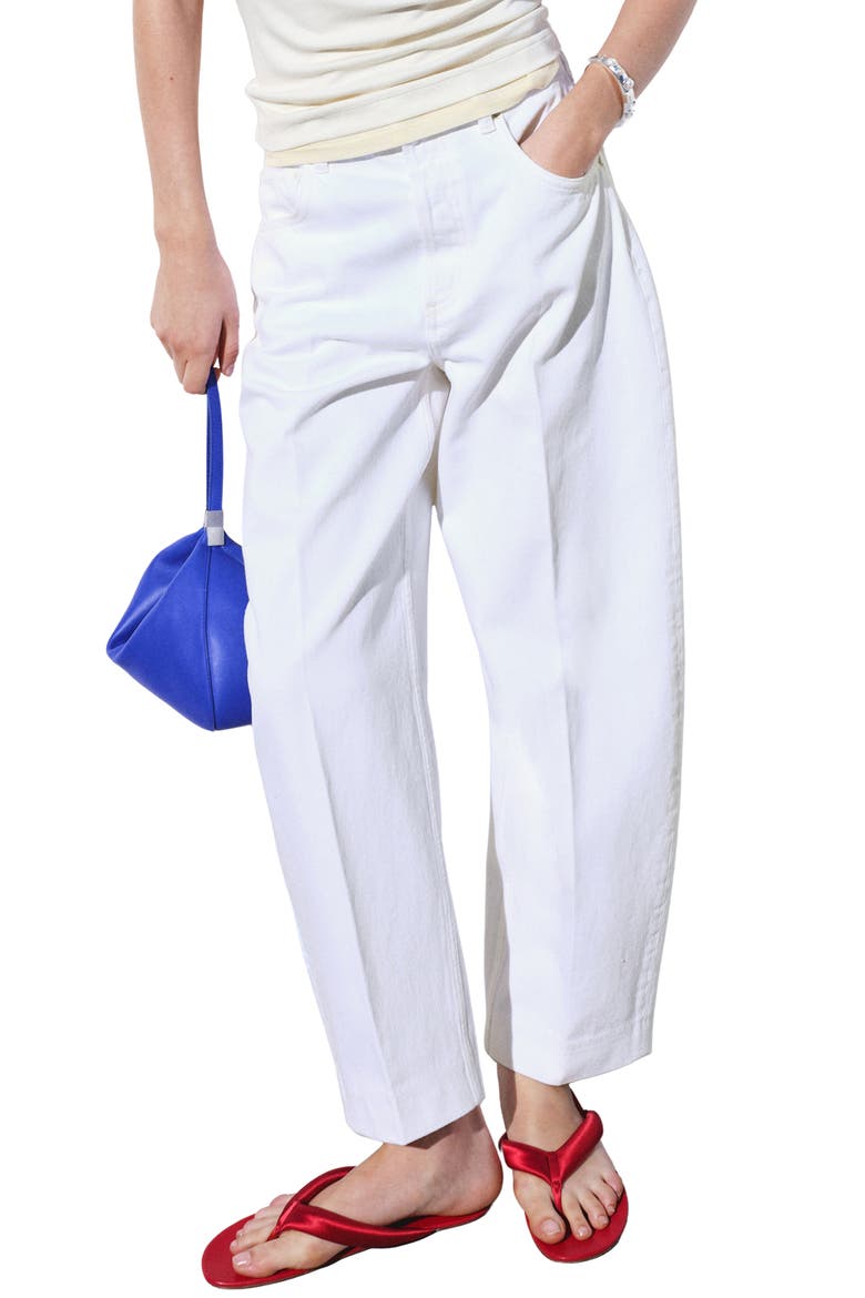 High Waist Balloon Jeans, Main, color, OFF WHITE