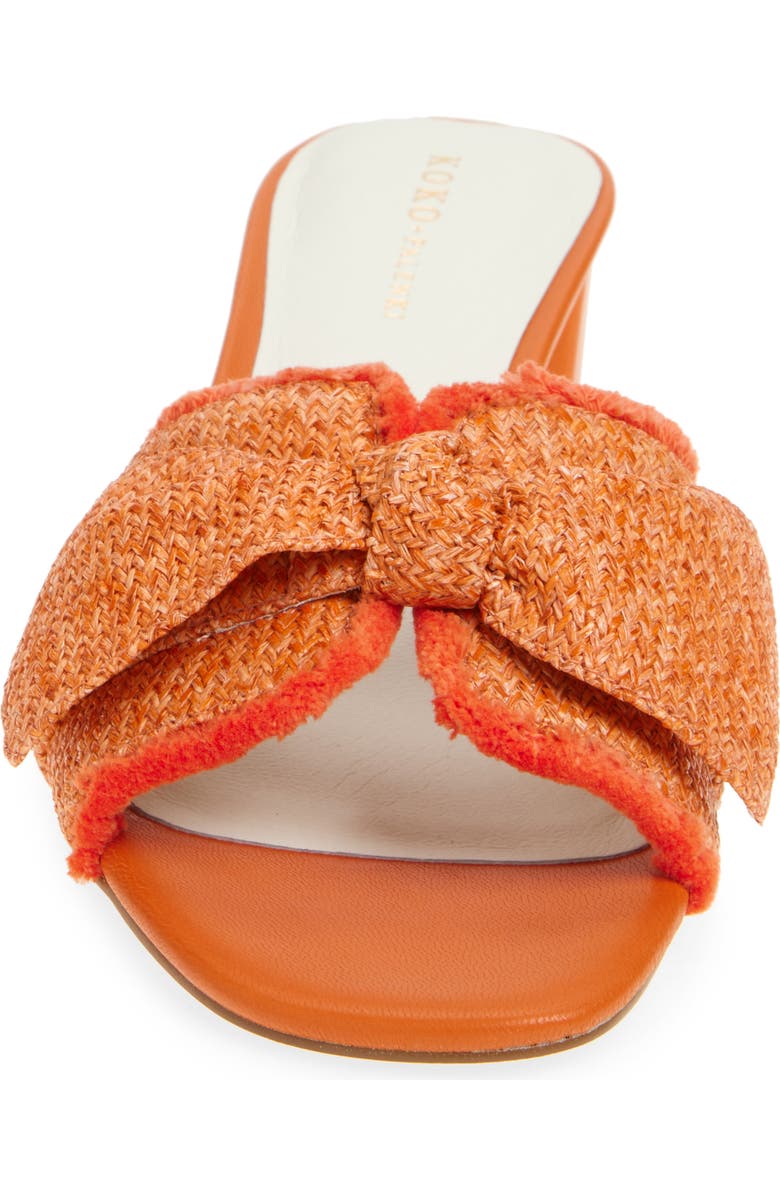 KOKO + PALENKI Samantha Raffia Slide Sandal, Alternate, color, Carrot Raffia