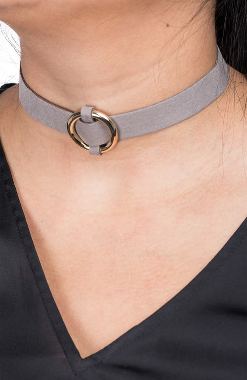 Saachi O-ring Choker Necklace In Gray