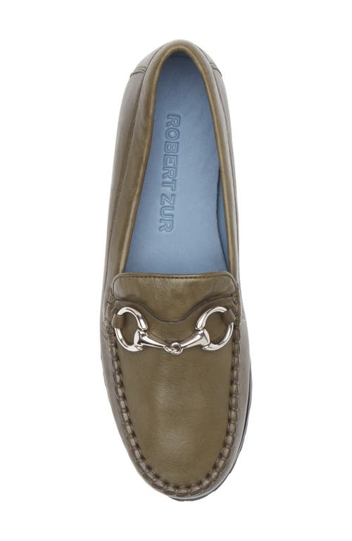 Robert Zur Soho Classic Bit Loafer In Khaki