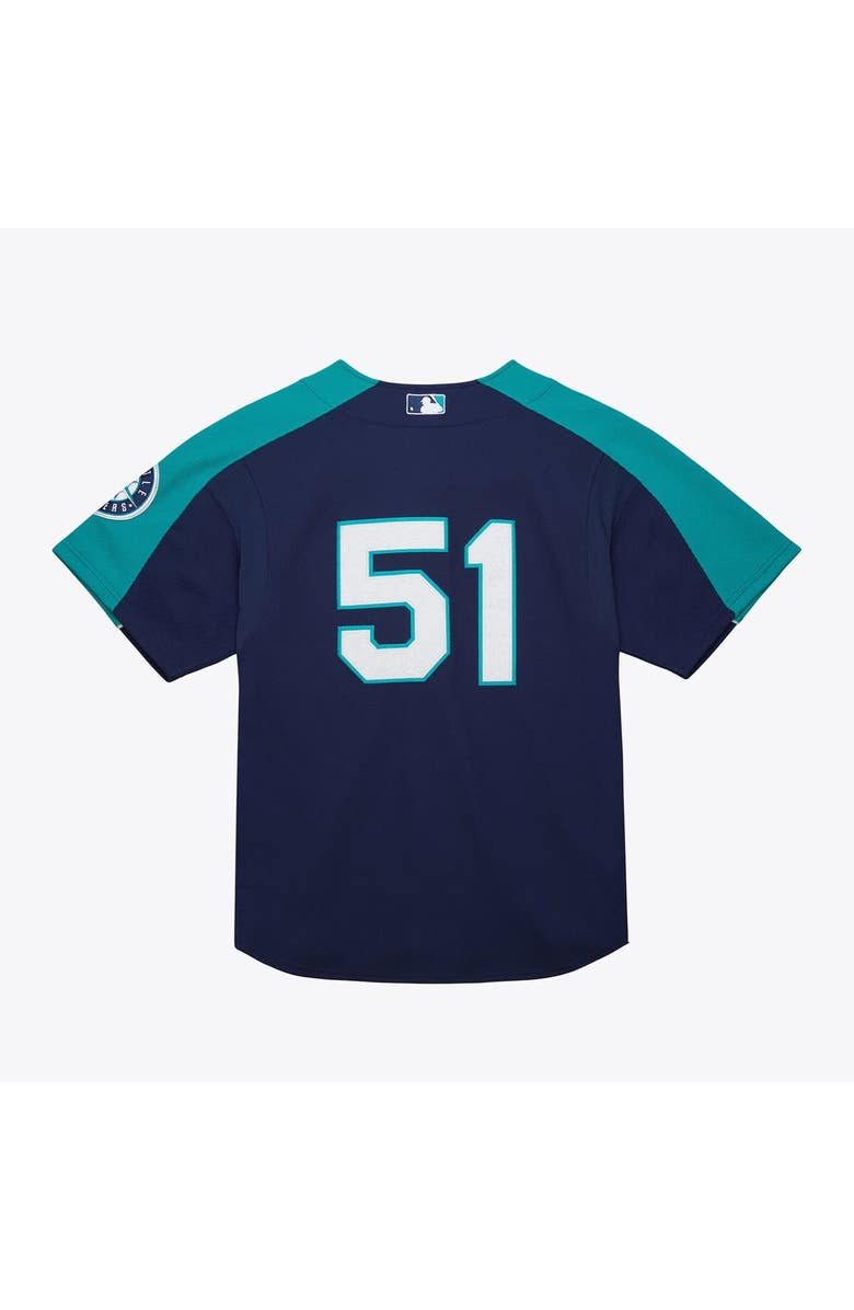 Mitchell & Ness Men's Mitchell & Ness Ichiro Suzuki Navy Seattle Mariners 2006 Cooperstown Mesh Batting Practice Button-Up Jersey, Alternate, color, Navy