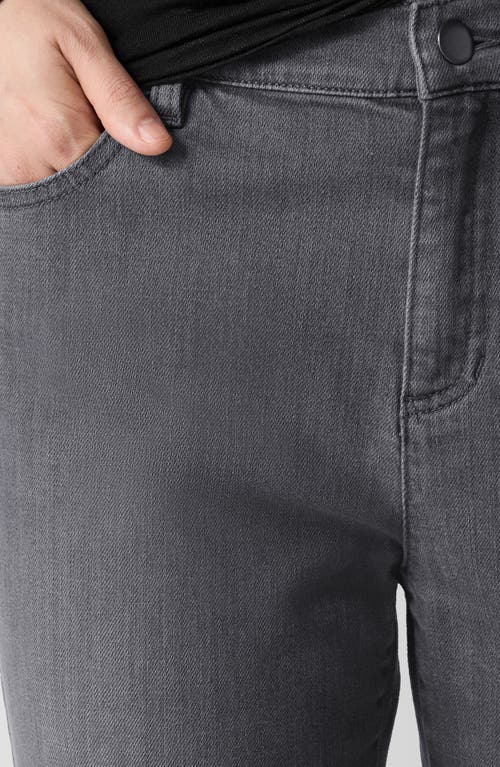 Eileen Fisher High Waist Ankle Slim Jeans In Gray