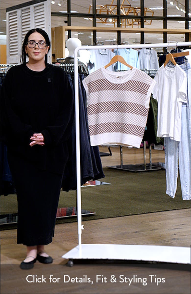 Mary Kate Chevron Stripe Short Sleeve Sweater, sales video thumbnail