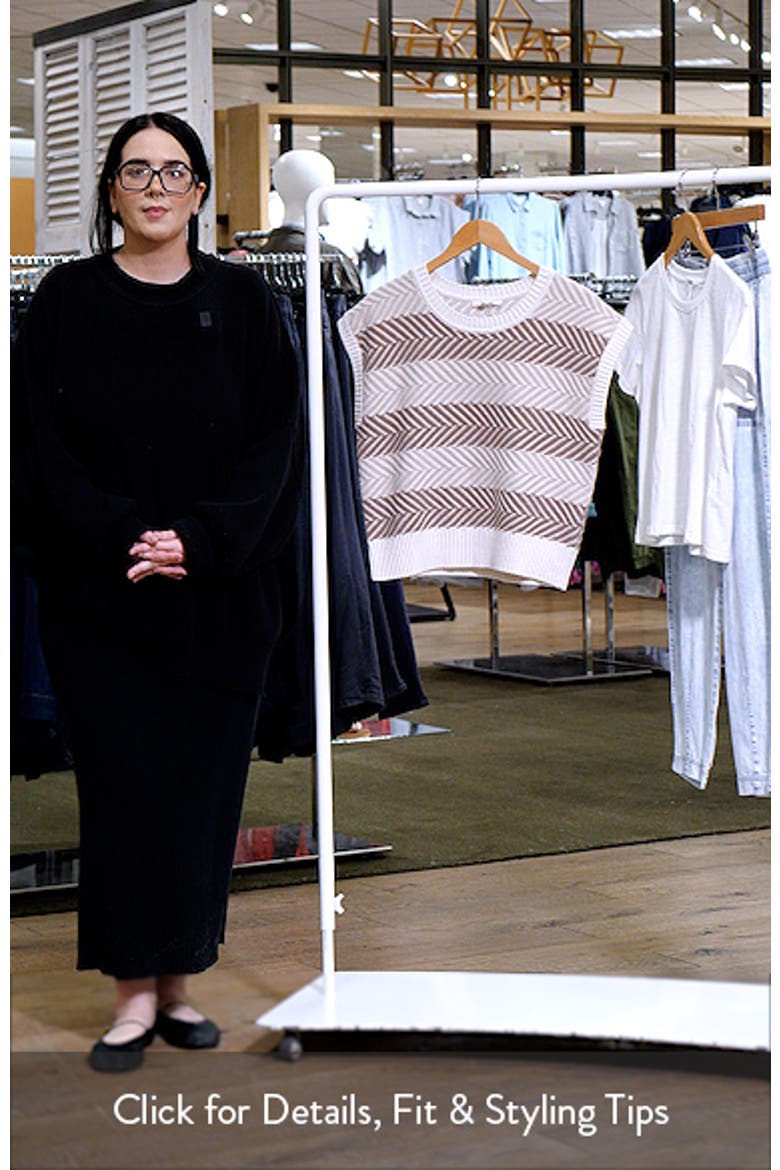 Mary Kate Chevron Stripe Short Sleeve Sweater video