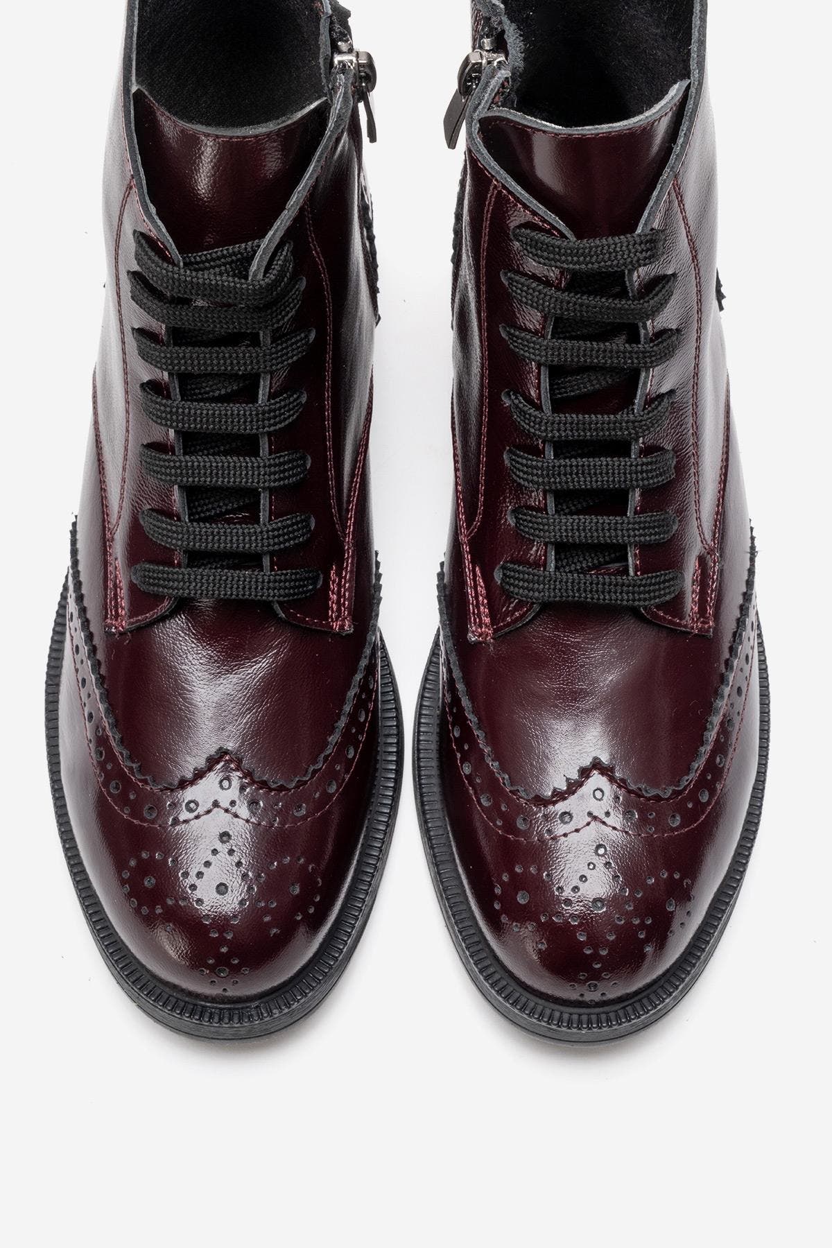 Nelvy Leather Boot, Alternate, color, Burgundy Patent