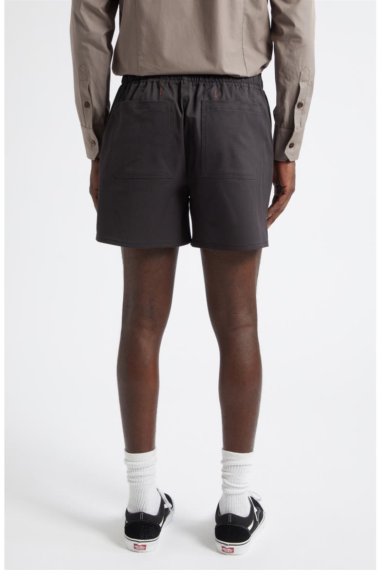 Rollins Stretch Cotton Gabardine Running Shorts, Alternate, color, BLACK