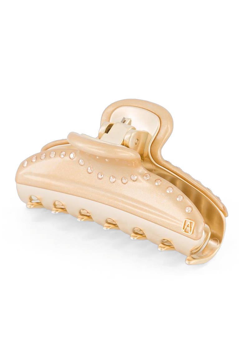 Vendome Medium Swarvoski® Crystal Embellished Hair Clip, Alternate, color, Gold