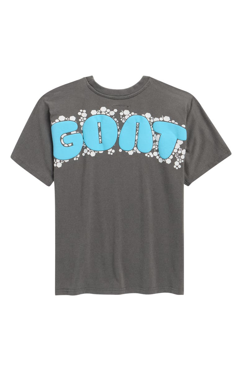 Fly By Night Kids' Travis GOAT Graphic T-Shirt, Alternate, color, Poppy Seed/ Goat