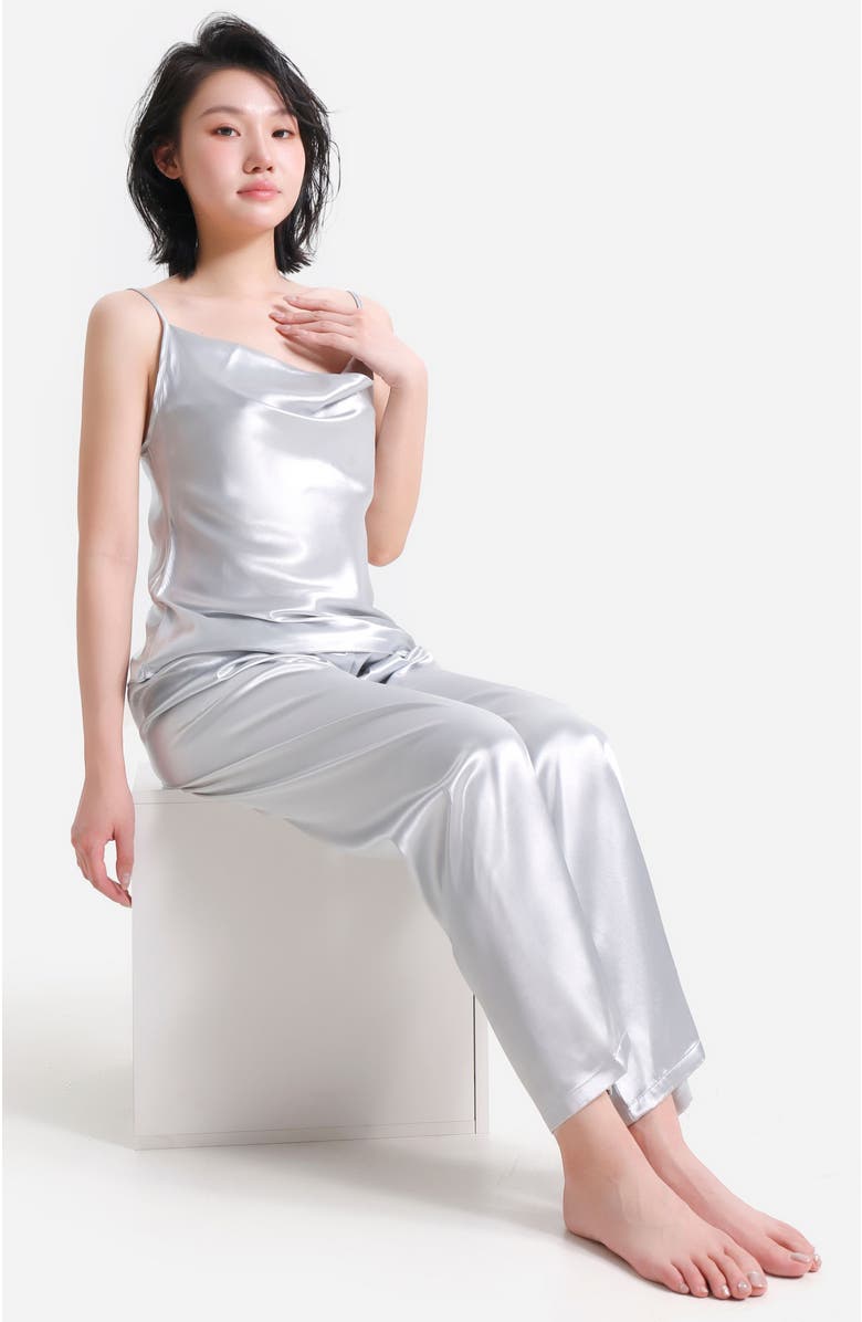 LECHERY<sup>®</sup> Lustrous Silky Shiny Satin 2-piece Pajama Set, Alternate, color, 