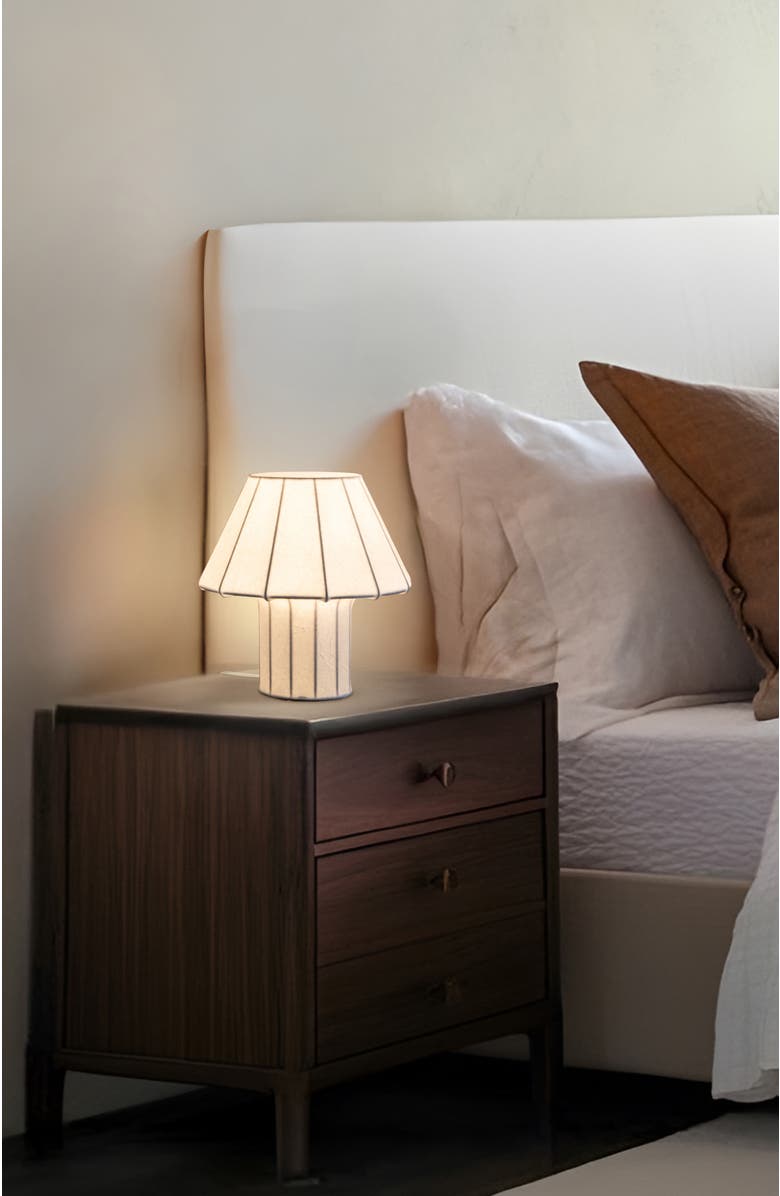 Brightech Celeste 12.6" LED Lightweight Table Lamp with Resin Fabric Shade, Bulb Included, Alternate, color, Off-White