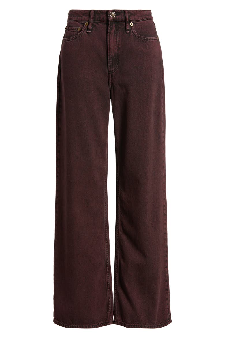 Featherweight Logan Mid Rise Wide Leg Jeans, Alternate, color, BROWN/ PLUM
