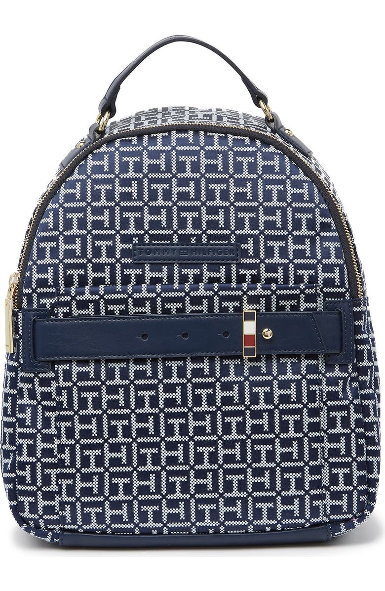 Tommy Hilfiger Emilia Dome Mono Jacquard Backpack, Main, color,