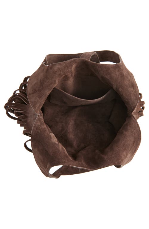 Reformation Ivy Suede Tote In Brown
