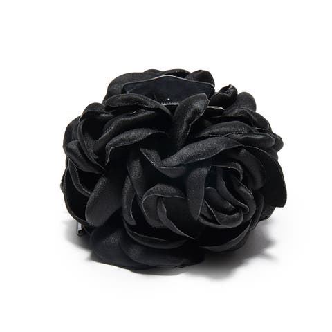 Jet Peony Flower Claw Clip