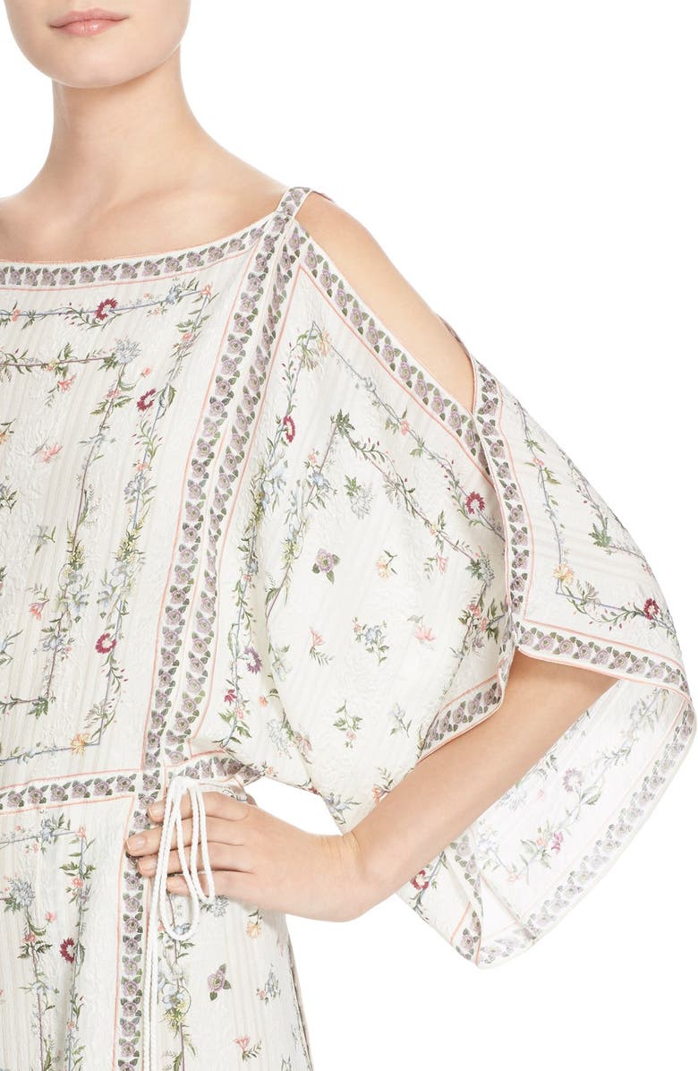 VILSHENKO 'Dasha' Cold Shoulder Silk Jacquard Dress, Alternate, color, 