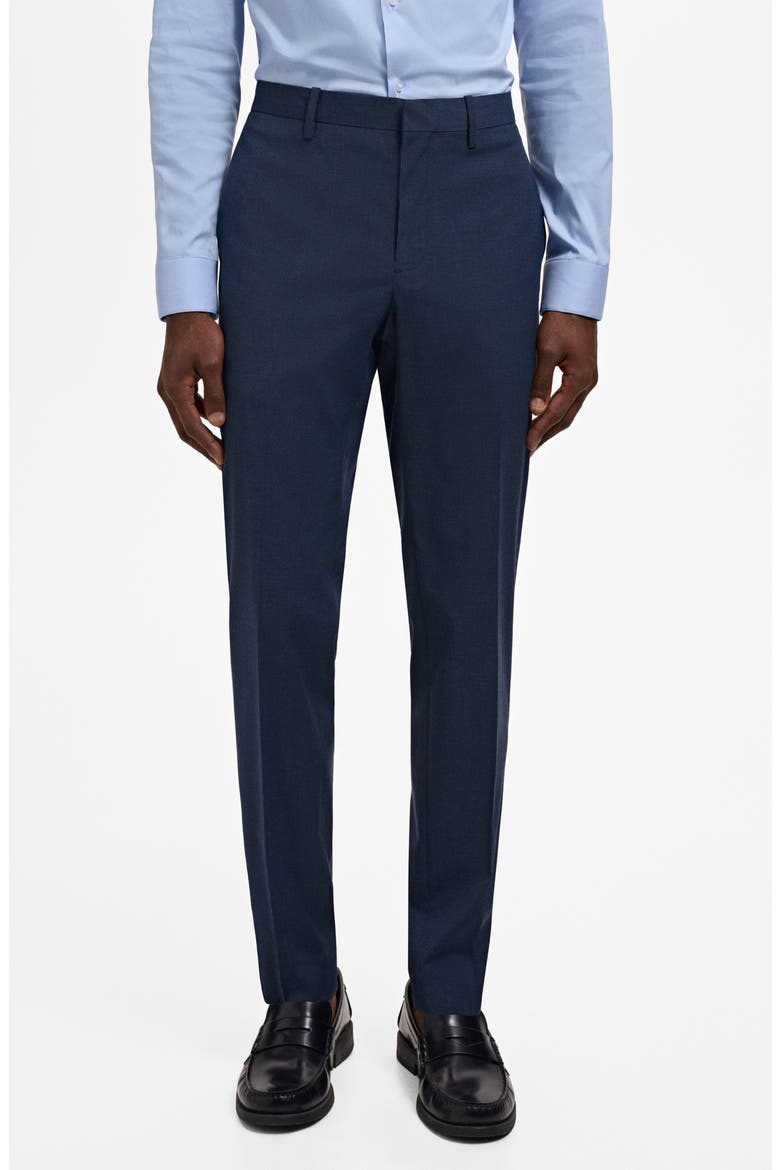 Slim Fit Flat Front Pants, Main, color, INK BLUE