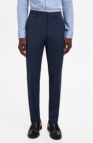 MANGO Slim Fit Flat Front Pants