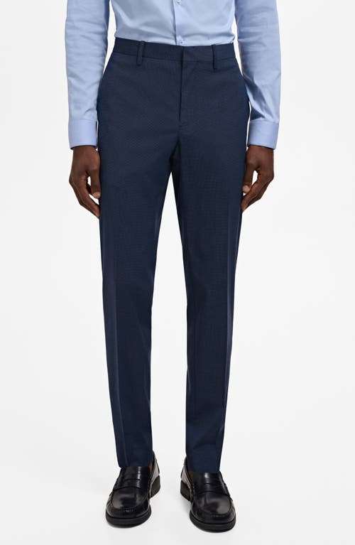 Mango Milan Slim Fit Suit Pants In Blue