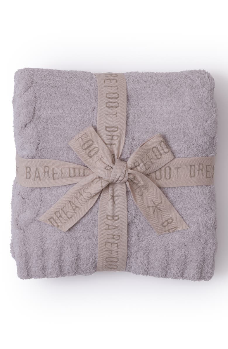 Barefoot Dreams<sup>®</sup> CozyChic<sup>®</sup> Cable Receiving Blanket, Main, color, He Almond-Sandstone