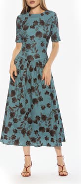 Alexia Admor Rowan Crewneck Midi Dress