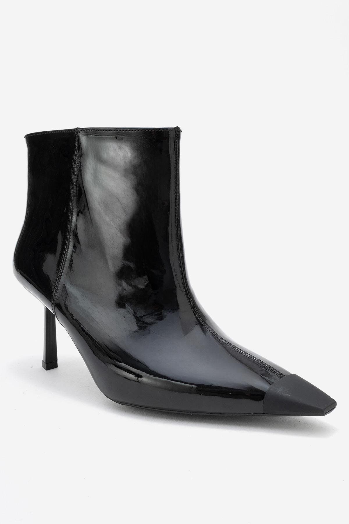 Black Patent Faux Leather