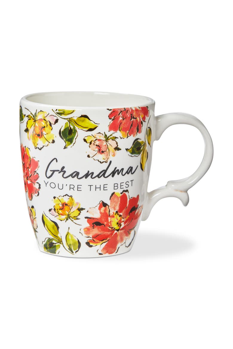 Grandma You'Re The Best Mug Multi Earthenware Spring, Main, color, White