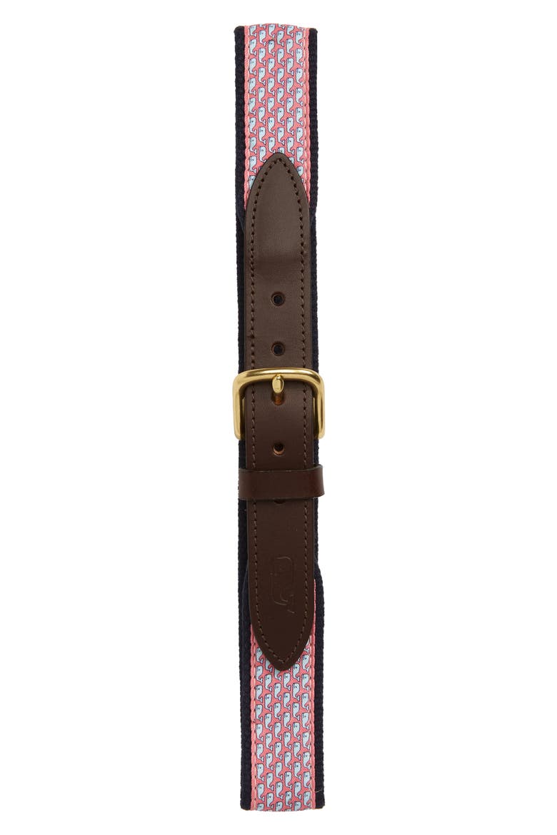 Whale Print Club Belt, Main, color, RASPBERRY